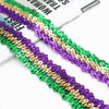 LP000330 Three-row Elastic Connection Sequins Lace Belt DIY Clothing Accessories, Length: 45.72m, Width: 3cm(Green Gold Purple)