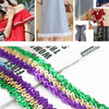 LP000330 Three-row Elastic Connection Sequins Lace Belt DIY Clothing Accessories, Length: 45.72m, Width: 3cm(Green Gold Purple)