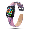 For Apple Watch Series 6 & SE & 5 & 4 44mm / 3 & 2 & 1 42mm Snake Skin Texture Top-grain Leather Strap(Pink)