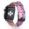 For Apple Watch Series 6 & SE & 5 & 4 44mm / 3 & 2 & 1 42mm Snake Skin Texture Top-grain Leather Strap(Pink)