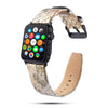 For Apple Watch Series 6 & SE & 5 & 4 44mm / 3 & 2 & 1 42mm Snake Skin Texture Top-grain Leather Strap(Gold)