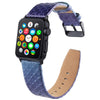 For Apple Watch Series 6 & SE & 5 & 4 44mm / 3 & 2 & 1 42mm Snake Skin Texture Top-grain Leather Strap(Purple)