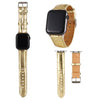 For Apple Watch Series 6 & SE & 5 & 4 44mm / 3 & 2 & 1 42mm Crocodile Texture Leather Wrist Strap(Gold)