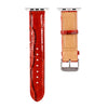 For Apple Watch Series 6 & SE & 5 & 4 40mm / 3 & 2 & 1 38mm Crocodile Texture Leather Wrist Strap(Red)