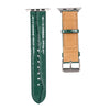 For Apple Watch Series 6 & SE & 5 & 4 40mm / 3 & 2 & 1 38mm Crocodile Texture Leather Wrist Strap(Green)