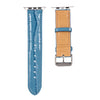 For Apple Watch Series 6 & SE & 5 & 4 40mm / 3 & 2 & 1 38mm Crocodile Texture Leather Wrist Strap(Blue)