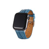 For Apple Watch Series 6 & SE & 5 & 4 40mm / 3 & 2 & 1 38mm Crocodile Texture Leather Wrist Strap(Blue)