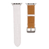 For Apple Watch Series 6 & SE & 5 & 4 40mm / 3 & 2 & 1 38mm Crocodile Texture Leather Wrist Strap(White)
