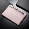 For iPad Mini 1 / 2 / 3 / 4 / 5 Tablet Fashion Calf Texture Zipper Horizontal Flip Leather Case with Stand & Card Slots & Wallet & Wake-up / Sleep Function(Rose Gold)