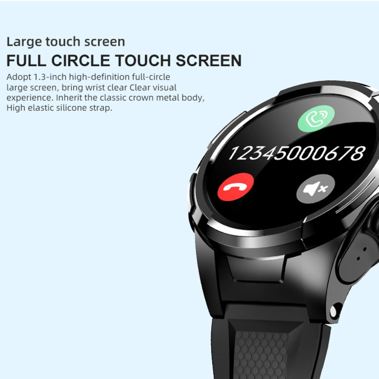 S201 Bluetooth 4.2 Multi-function TWS True Wireless Bluetooth Earphone Smart Watch(Black)
