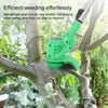 42V Portable Rechargeable Electric Lawn Mower Weeder, Plug Type:EU Plug(Green)