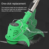 12V 4000mAh Household Portable Rechargeable Electric Lawn Mower Weeder, Plug Type:US Plug(Green)