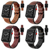 For Apple Watch Series 6 & SE & 5 & 4 44mm / 3 & 2 & 1 42mm Nail Style Leather Retro Wrist Strap(Black)