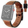 For Apple Watch Series 6 & SE & 5 & 4 40mm / 3 & 2 & 1 38mm Nail Style Leather Retro Wrist Strap(Brown)