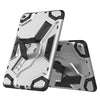 For iPad mini 4 Escort Series TPU + PC Shockproof Protective Case with Holder(Silver)