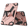 For iPad mini 4 Escort Series TPU + PC Shockproof Protective Case with Holder(Rose Gold)