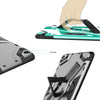 For iPad mini 4 Escort Series TPU + PC Shockproof Protective Case with Holder(Mint Green)
