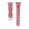 For Apple Watch 5 & 4 44mm / 3 & 2 & 1 42mm Glitter Sequins Leather Replacement Strap Watchband(Pink Silver)