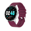 OVSEN H30 1.3 inch Round Color Screen Smart Watch, IP67 Waterproof, Support Sleep Monitoring/Two-way Anti-lost Etc, Silicone Strap(Silver Purple)