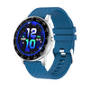 OVSEN H30 1.3 inch Round Color Screen Smart Watch, IP67 Waterproof, Support Sleep Monitoring/Two-way Anti-lost Etc, Silicone Strap(Silver Blue)
