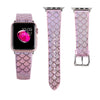 For Apple Watch 5 & 4 44mm / 3 & 2 & 1 42mm Discolor Glitter Fish Scale Texture Replacement Strap Watchband(Rose Pink)