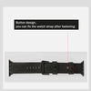 For Apple Watch 5 & 4 44mm / 3 & 2 & 1 42mm Leather Replacement Strap Watchband(Black)