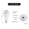 B2-L 2.0 Million Pixels 360-degrees Panoramic Lighting Monitoring Dual-use WiFi Network HD Bulb Camera, Support Motion Detection & Two-way voice, Specification:Host+32G Card(White)