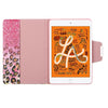 For iPad Mini 4 / 3 / 2 / 1 Painted Pattern Horizontal Flip Leather Case with Holder(Leopard Powder Sand)
