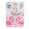 For iPad Mini 4 / 3 / 2 / 1 Painted Pattern Horizontal Flip Leather Case with Holder(Leaves Flamingo)