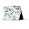 For iPad Mini 4 / 3 / 2 / 1 Painted Pattern Horizontal Flip Leather Case with Holder(White Flower Leaves)