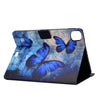 For iPad Air 2020 10.9 Electric Pressed Colored Drawing Horizontal Flip Leather Case with Holder & Card Slots & Sleep / Wake-up Function(Retro Butterfly)