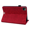For iPad Air 2020 10.9 Calf Texture Embossed Horizontal Flip Leather Case with Holder & Card Slots & Photo Frame(Red)