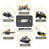 CS-1180A1 DJ-101 Motorcycle Motorboat ATV Petrol Engine Waterproof LCD Sensor Hour Meter Timer(Black)
