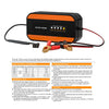 CS-1194A1 12V Motorcycle Car Portable Intelligent Digital Display Battery Charger, US Plug