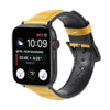 Genuine Leather Watchband For Apple Watch Series 6 & SE & 5 & 4 40mm / 3 & 2 & 1 38mm(Yellow)