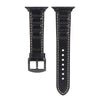 Genuine Leather Watchband For Apple Watch Series 6 & SE & 5 & 4 44mm / 3 & 2 & 1 42mm(Black)