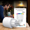15A WiFi EU Plug Power Adapter Electricity Statistics APP Remote Control Timer Smart Socket, with Alexa & Google Home & RGB Colors