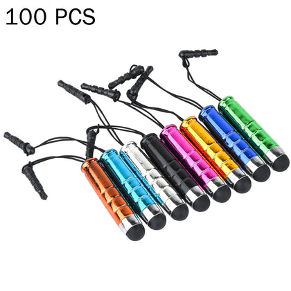 100 PCS 2 in 1 3.5mm Earphone Port Anti-Dust Plug + Capacitive Touch Screen Bullet Stylus Pen TouchPen, For Mobile Phones & Tablets, Size: 4.5 x 0.8 cm