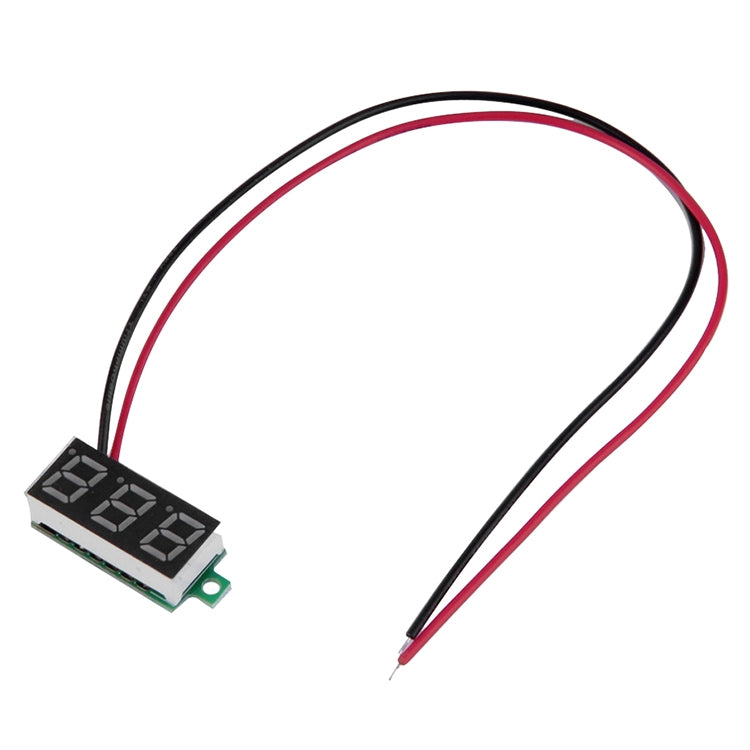 10 PCS 0.36 inch 2 Wires Digital Voltage Meter, Color Light Display, Measure Voltage: DC 2.5-30V(Green)