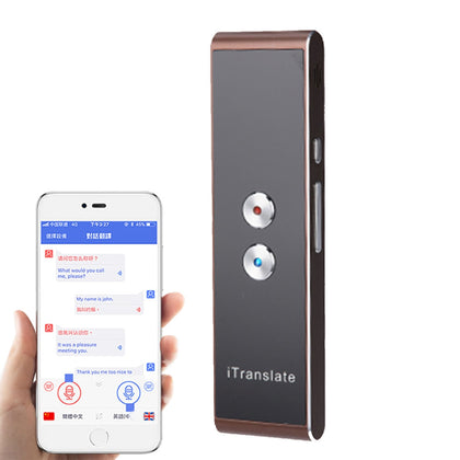 T8 Handheld Pocket Smart Voice Translator Real Time Speech Translation Translator with Dual Mic, Support 33 Languages(Gold)