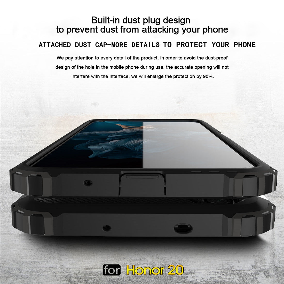 Magic Armor TPU + PC Combination Case for Huawei Honor 20(Black)