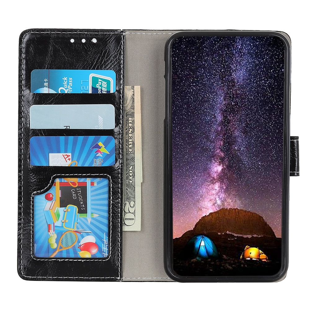 Retro Crazy Horse Texture Horizontal Flip Leather Case for Huawei P Smart Z / Y9 Prime (2019), with Holder & Card Slots & Wallet & Photo Frame (Black)
