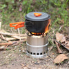 Outdoor Camping Mini Stainless Steel Wood-burning Stove Solid alcohol Stove for Picnic Heating