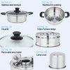 Portable Outdoor Stainless Steel Wick Alcohol Stove Single Small Pot Set, Size: 14cm
