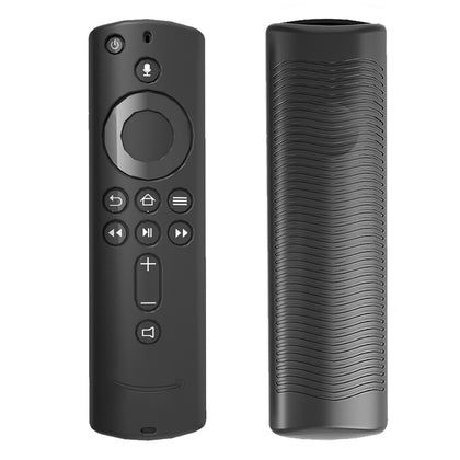 Non-slip Texture Washable Silicone Remote Control Cover for Amazon Fire TV Remote Controller (Black)