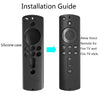 Non-slip Texture Washable Silicone Remote Control Cover for Amazon Fire TV Remote Controller (Black)