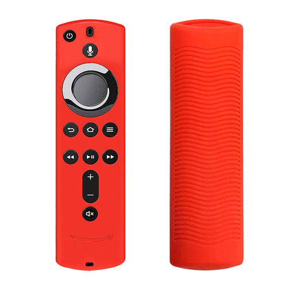 Non-slip Texture Washable Silicone Remote Control Cover for Amazon Fire TV Remote Controller (Red)