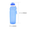 Outdoor Travel Creative Portable Silicone Folding Water Bottle Cup, Capacity: 600ml(Blue)