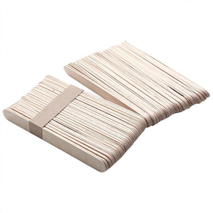 100 PCS 15cm Wooden Spatulas Wipe Wax Tools Ice-cream Bar Sticks