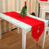 Embroidered Hollow Santa Desk Runner Christmas Party Decoration, Size: 40*175cm